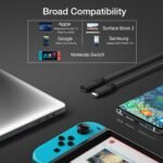 usebean usb c extension cable 2ft 2pack, usb c 3.2 gen2 20gbps male to female 4k video cord, type c extender, for macbook pro m4 m3, ipad mini air pro, dell xps, surface, galaxy s25 s24, iphone 16 15