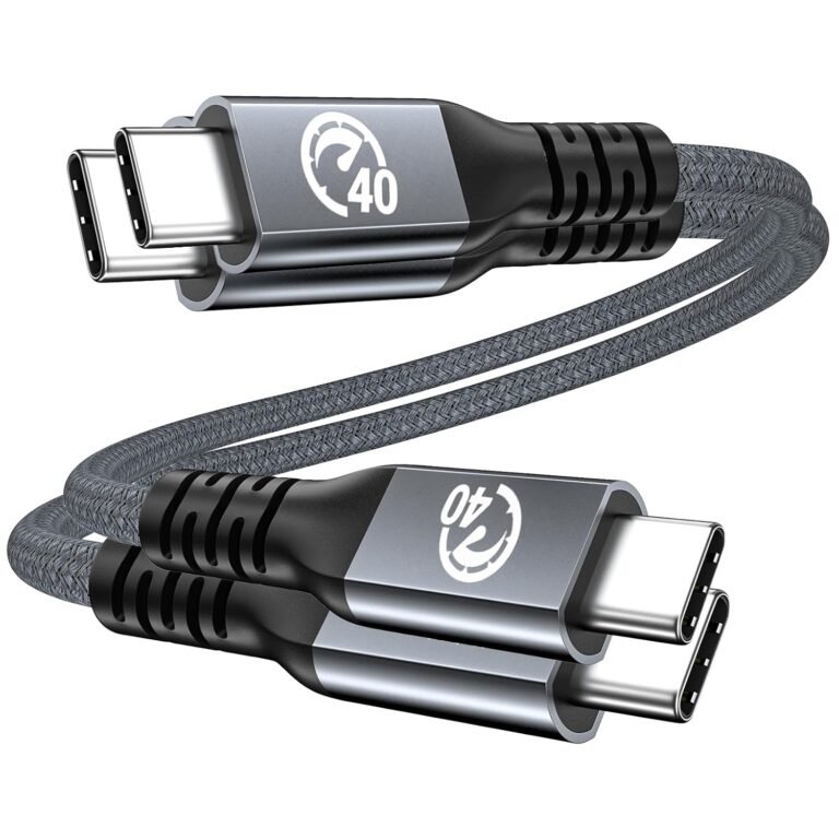 usebean 240w usb4 cable [1ft,2pack],short usb c to usb c cable [pd fast charging& 40gbps data sync& 8k@60hz] thunderbolt 4 usb 4 cord for iphone 15 ipad pro air macbook galaxy s23 egpu docking