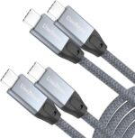usebean usb c to usb c cable 100w 15ft 2pack, usbc 3.2 gen 2x2 20gbps data cable 4k video, type c pd fast charging cord, for macbook pro, ipad mini 6/pro, galaxy s25 ultra/s24, switch, dell