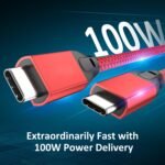 usb c to usb c short cable 0.6ft, 100w pd fast charging, short usb c cable, usb 3.2 gen 2x2 20gbps, type c to c 4k video monitor cord for thunderbolt 3/4 macbook pro, ipad pro,galaxy s24/s23