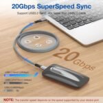 usebean usb c cable 15 ft 2pack, 240w usb c to usb c 3.2 gen 2 cable, type c charger cord, 20gbps 4k video for thunderbolt 3/4 macbook pro air, iphone 16/15 pro max, galaxy s24/s23, ipad mini