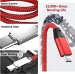 usb c to usb c short cable 0.6ft, 100w pd fast charging, short usb c cable, usb 3.2 gen 2x2 20gbps, type c to c 4k video monitor cord for thunderbolt 3/4 macbook pro, ipad pro,galaxy s24/s23