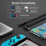 usebean right angle usb c extension cable 0.6ft, 90 degree usb c 3.2 gen 2 20gbps male to female type c 4k video extender cord, for iphone 16 15, macbook, ipad pro/air/mini, galaxy s25/s24