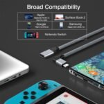 usebean right angle usb c extension cable 0.6ft 2 pack, usb c 3.2 gen2 20gbps male to female 4k video cord, compatible for iphone 16 15 pro max, macbook pro m4 m3, surface go, galaxy s25 s24