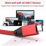 usb c to usb c short cable 0.6ft, 100w pd fast charging, short usb c cable, usb 3.2 gen 2x2 20gbps, type c to c 4k video monitor cord for thunderbolt 3/4 macbook pro, ipad pro,galaxy s24/s23