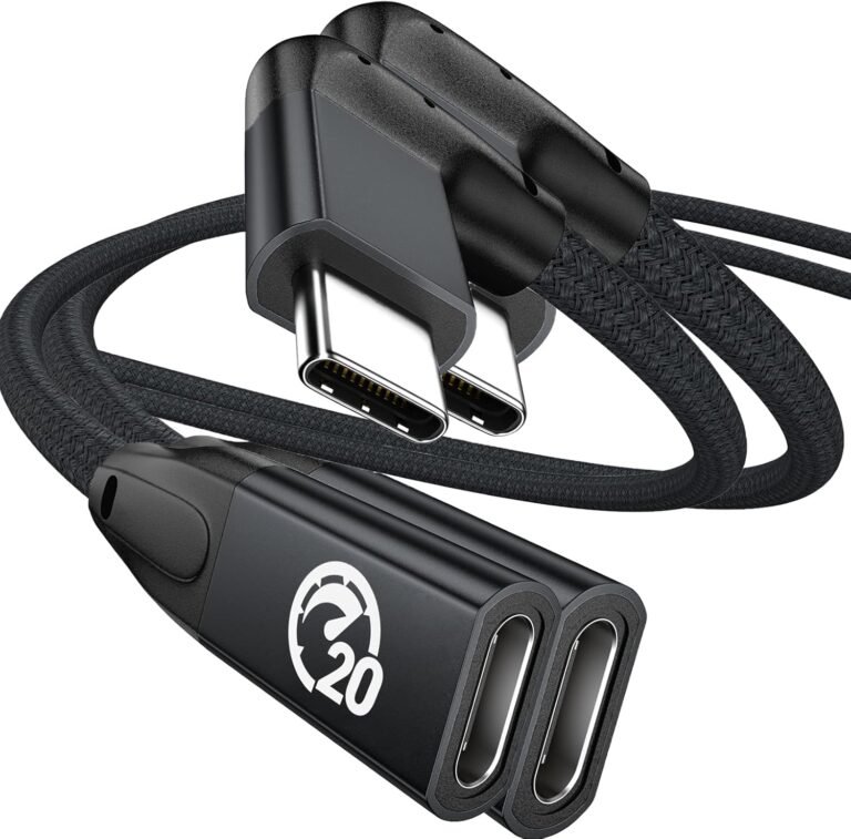 usebean right angle usb c extension cable 3.3ft, 90 degree usb c 3.1 gen 2 10gbps male to female type c 4k video extender cord,for iphone 15 macbook pro/air,ipad pro, switch,galaxy s24 s23 s22