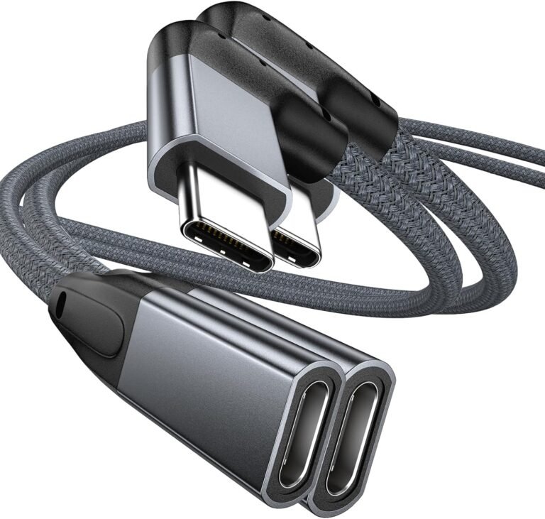 usebean right angle usb c extension cable 3.3ft, 90 degree usb c 3.1 gen2 10gbps male to female 4k video cord,l shape type c extender,for iphone 15,macbook mac,ipad pro,magsafe,switch,steam deck (复制)