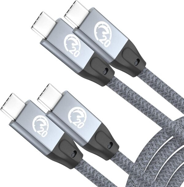 usebean usb c to usb c cable 100w 3.3ft(2 pack), 4k video usb c 3.2 gen 2x2 20gbps data cable, type c pd fast charging cord for iphone 15, macbook, ipad pro, galaxy s24/s23 ultra, switch, pixel