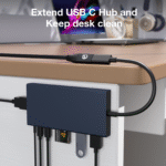 usebean 240w usb c extension cable 1ft, right angle usb c 3.2 male to female cable, 4k video 20gbps pd 3.1 fast charging, type c extender, for psvr2/usbc hub/macbook/ipad/iphone17/magsafe charger