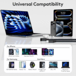 usebean usb c 90 degree cable 1ft, 90° short usbc to usbc 3.2 gen 2x2 20gbps data transfer cable, 5k/4k 60hz monitor cord, 240w pd type c rapid charging cord for iphone 16 pro max, ipad, macbook