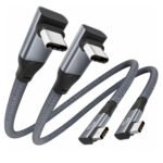 double 90 degree usb c monitor cable 1ft 2pack 20gbps 4k usbc video cable