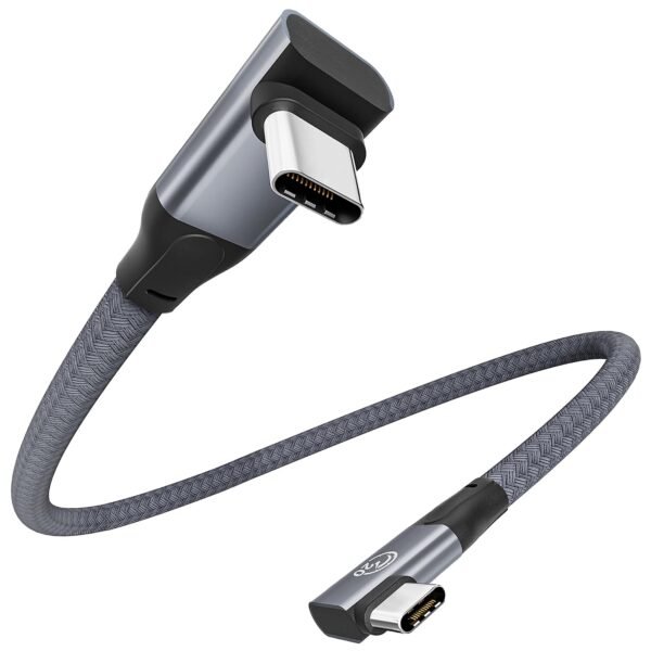 double 90 degree usb c monitor cable 1ft 20gbps 4k usbc video cable