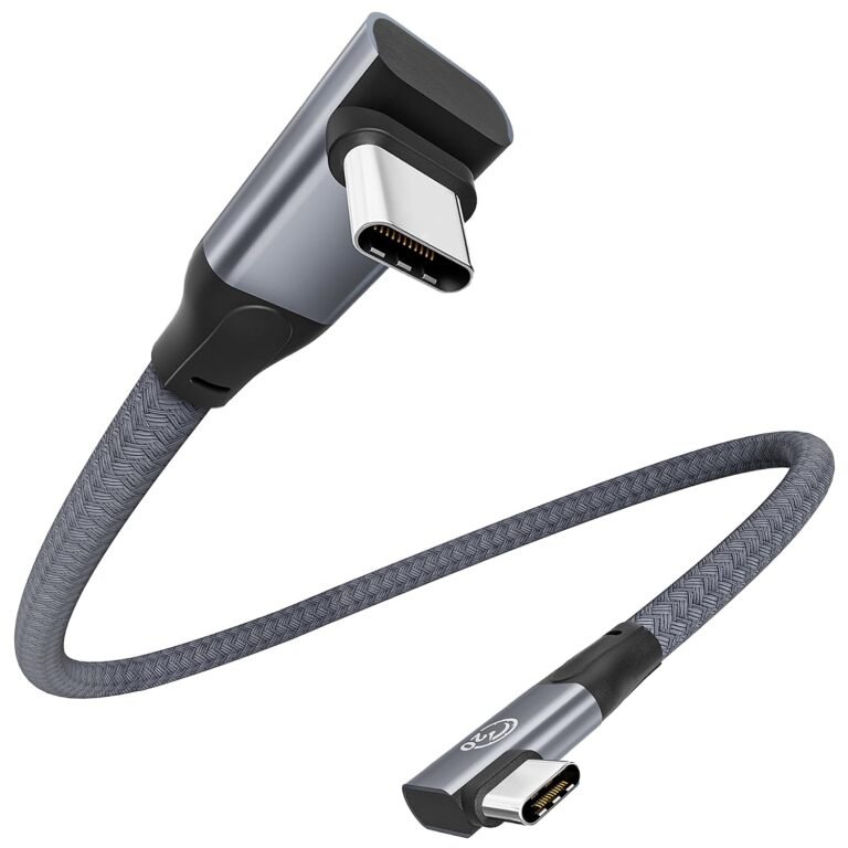 double 90 degree usb c monitor cable 1ft 20gbps 4k usbc video cable