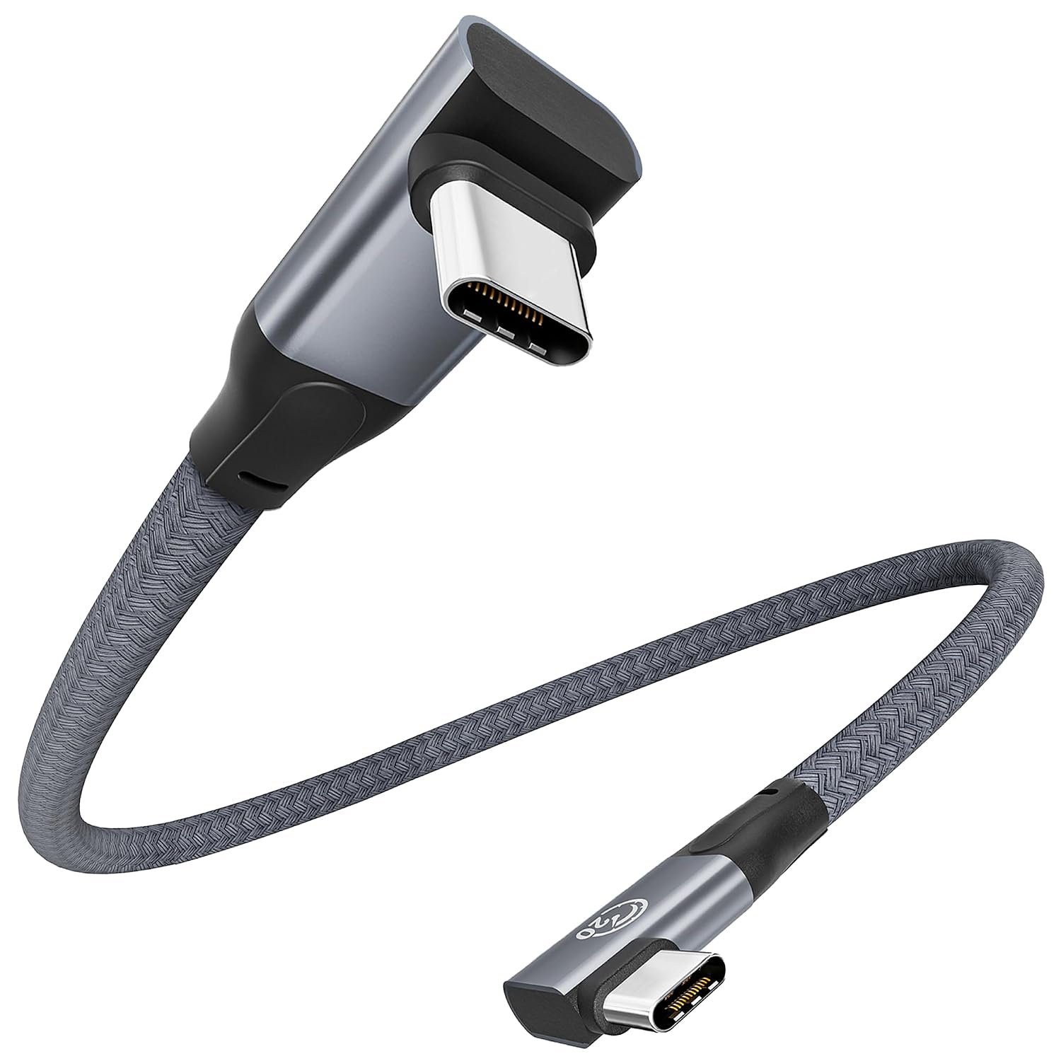 double 90 degree usb c monitor cable 1ft 20gbps 4k usbc video cable