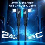240w pd 20gbps usbc to usbc data cable 5k/4k video type-c monitor cord
