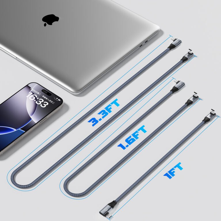 dual right angle usb type c 3.2 gen 2x2 data cable