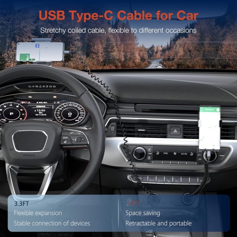 100w 4k video retractable type c charger cord fast charging