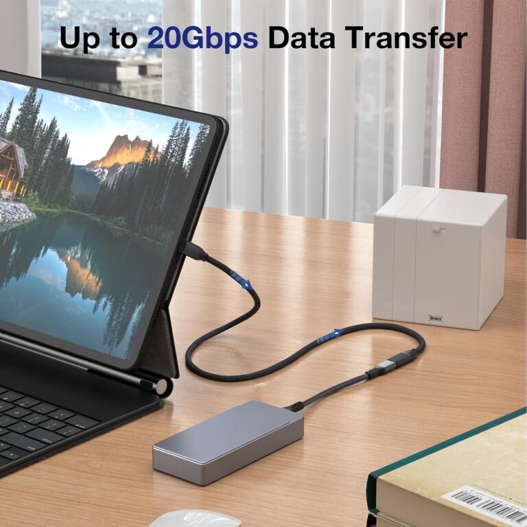 20gbps data transfer usb c 3.2 extension cable right angle