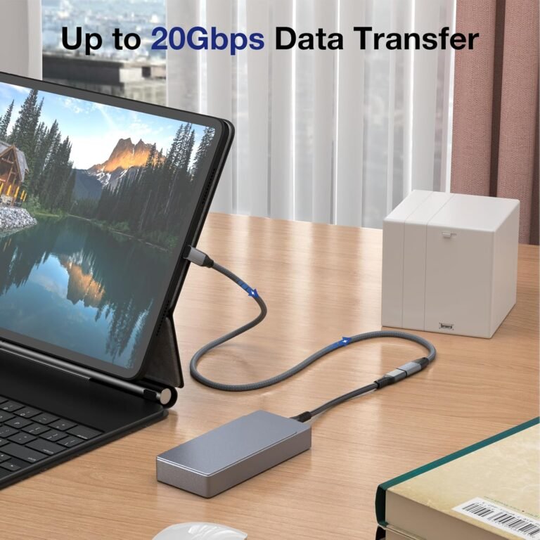 20gbps data transfer usb c 3.2 extension cable right angle