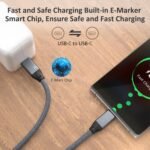Short USB C to USB C 3.2 Gen 2 Cable type c charging and video cable