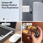 Short USB C Extension Cable 1ft 3Pack, Right Angle USBC Male to Female Cord - Image 5