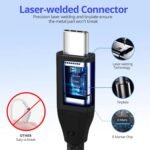 90 degree usb 3.2 type c to c fast charging and video cord