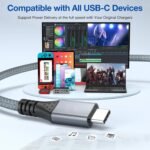 usb c to usb c cable support thunderbolt 4/3 devices and all usb c devices