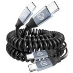 coiled usb c to usb c cable 3.3ft 2pack usb c 3.2 gen2 20gbps cable