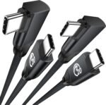 usb c right angle cable 100w 6.6ft 2pack 4k video 20gbps usbc 3.2 cable