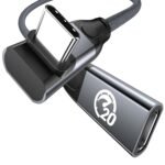 240w 90 degree usb c male to usb c female cable usbc 3.2 extension cable